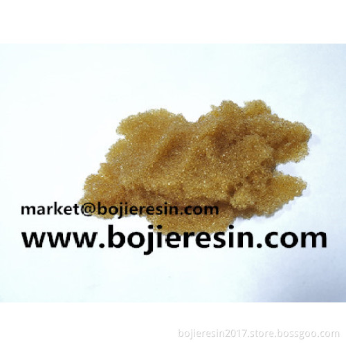 Chromatographic separation ion exchange resin